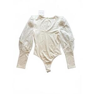 Petal Dew White Bodysuit - Size S - NWT